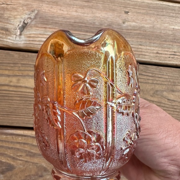 Iridescent Floral Glass Creamer - Picture 3 of 9